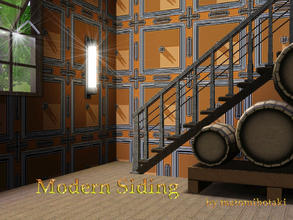 Sims 3 — Modern Siding by matomibotaki — Modern pattern geometric pattern in different brown and grey colors, 3 channel,