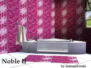 Sims 3 — Noble II by matomibotaki — Classic and elegant titile pattern, 1 channel , in dark red, to find under Geometric.