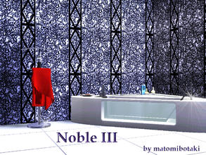 Sims 3 — Noble III by matomibotaki — Classic and elegant titile pattern, 1 channel , in light blue, to find under