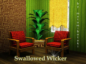 Sims 3 — Swallowed Wicker by matomibotaki — Lovely wicker pattern in realistic brown and beige shades, 3 channel, to find