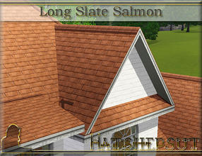 Sims 3 — Long Slate Salmon by hatshepsut — Weather beaten long slate roof texture