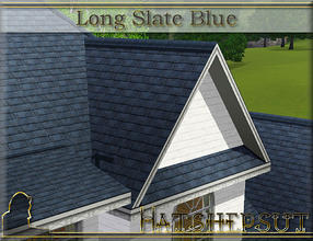 Sims 3 — Long Slate Blue by hatshepsut — Weather beaten long slate roof texture