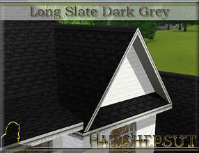 Sims 3 — Long Slate Dark Grey by hatshepsut — Weather beaten long slate roof texture