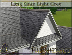Sims 3 — Long Slate Light Grey by hatshepsut — Weather beaten long slate roof texture