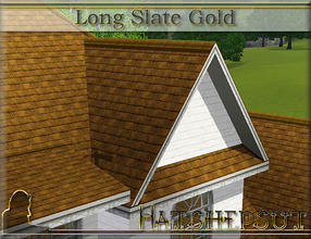Sims 3 — Long Slate Gold by hatshepsut — Weather beaten long slate roof texture