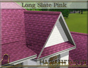 Sims 3 — Long Slate Pink by hatshepsut — Weather beaten long slate roof texture