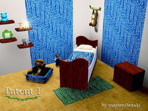 Sims 3 — Patent 1 by matomibotaki — Abstract pattern in 2 blue shades, 2 channel, to find under Carpet/Rug.
