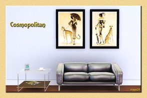 Sims 3 — Cosmopolitan by ziggy28 — A set of two pictures called 'Cosmopolitan' by Karen Dupre. Cloned from the Maxis '
