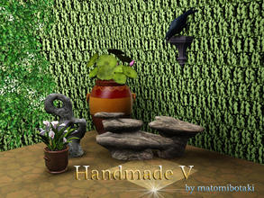 Sims 3 — Handmade V by matomibotaki — Knitting pattern in intensive colors, 3 channel, 3 different green shades, to find