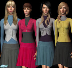 Sims 2 — SO_Collection_224 by Sophel21 — 4 whole outfits which based on a mesh from confide. If you have Seasons EP