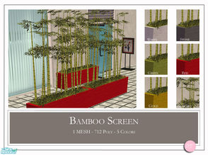 Sims 2 — Bamboo Screen Plant by DOT — A Bamboo Screen Planter. Sims2 by DOT of The Sims Resource.