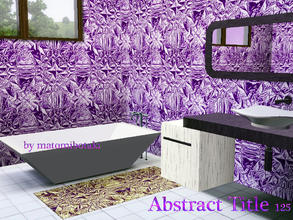 Sims 3 — Abstract Title 125 by matomibotaki — Abstract title pattern in purple and rosy, 2 channel, to find under