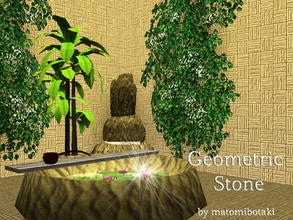 Sims 3 — Geometric Stone by matomibotaki — Floor or stone pattern, look like wood aswell, brown and beige, 2 channel, to