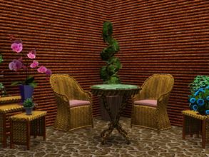 Sims 3 — Little Panel 125 by matomibotaki — Wooden panel pattern in red, light brown and beige, 3 channel, to find under