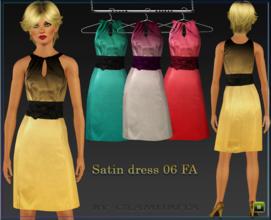 Sims 3 — 06 FA Satin dress by Glamurita by Glamurita — 3 channels recolorable,3 colors included, Mesh By me.