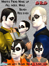 Sims 2 — Misfits Fiend Face Paint by 71robert13 — Become a Misfits Fiend with this authentic Misfits fiend skull face