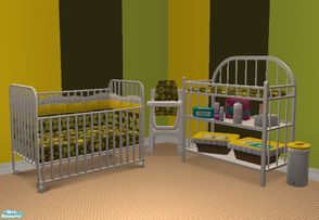 Sims 2 — Garden Nursery by basketballgirl_35 — A cute nursery for your little girls! The green and yellow flowers go