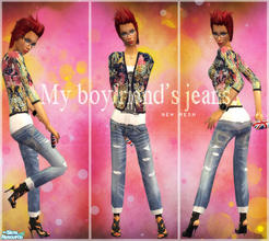 Sims 2 — Boyfriend\'s Jeans by K@ — -
