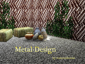 Sims 3 — Metal-Design by matomibotaki — Metal patten in brown, beige and light yellow, 3 channel, to find under Metal.