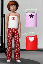 Sims 3 — Top pajama girl by dyokabb — Recolorable