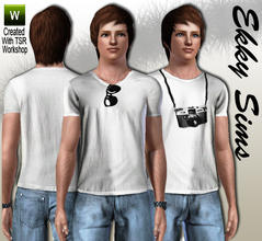 Sims 3 — Graphic T-shirts by Ekky_Sims — 2 recolorable parts