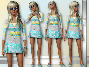 Sims 3 — Tgm-Dress-14 by TugmeL — Teen Female Dress-14 **Thank you for Top mesh credit By