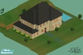 Sims 1 — The Bradford "Digby" by Harmonie — Extensively wide-open 1 bedroom, 2 bathroom mansion. Features