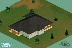 Sims 1 — The Bradford "Parker" by Harmonie — Small, two-bedroom starter home; large, unused lot leaves much