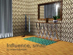 Sims 3 — Influence small by matomibotaki — Weavy pattern in 2 green shades and light yellow, 3 channel, to find under