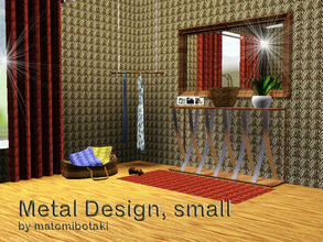 Sims 3 — Metal Design small by matomibotaki — Metal pattern in red, green and beige. 3 channel. to find under Metal. 