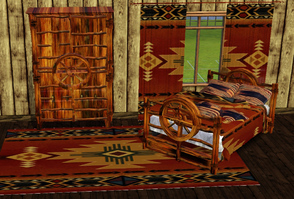 Sims 3 — WESTERN BEDROOM by abuk0 — SORRY ,BUT THIS SET IS &quot;NOT RECOLORABLE&quot; I AM WORKING ON IT,BUT