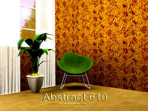 Sims 3 — Abstract 610 by matomibotaki — 3 channel pattern in intensive colors, brown, orange and yellow, to find under