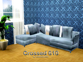 Sims 3 — Crossed 610 by matomibotaki — 3 channel pattern in three blue shades, to find under Carpet/Rugs.
