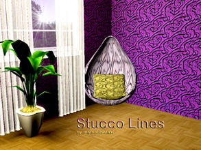 Sims 3 — Stucco Lines by matomibotaki — 3 channel pattern in intensive colors, dark pink, green and pink, to find under