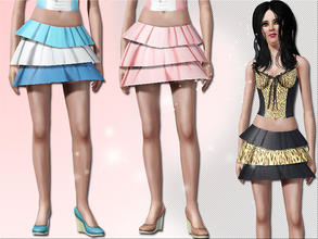 Sims 3 — Monsoon-Ruffled Skirt by Nia — Ruffled Skirt-Mesh By Me