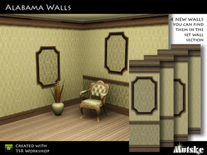 Sims 3 — Alabama Walls by Mutske — Set of 4 new wallpapers. You can find them in the set wall section. Have fun