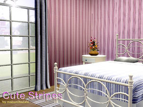 Sims 3 — Cute Stripes by matomibotaki — 3 channel pattern in 3 different red shades, to find under Geometric.