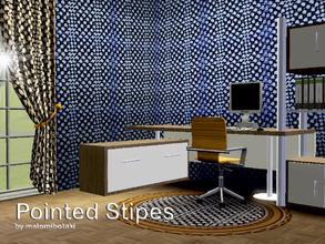 Sims 3 — Pointed Stripes by matomibotaki — Carpet pattern in 2 channel, 2 blue shades, to find under Carpet/Rugs.