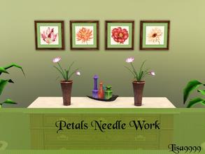 Sims 3 — Painting Petals by lisa9999 — Painting four floral cross stitch pictures. Lisa9999 TSRAA