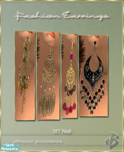 Sims 2 — Fashion Earrings [SET No5] by elmazzz — -This set includes 4 unique and fun fashion earrings. The set is the