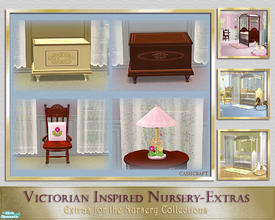 Sims 2 — Victorian Nursery Extras by Cashcraft — A few extras for the Victorian Inspired Nursery Collections. The set