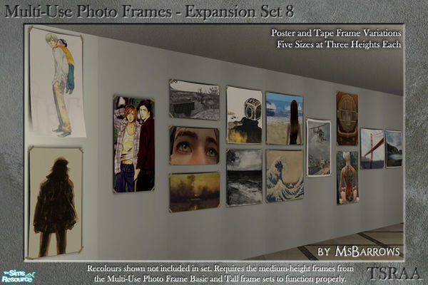 Sims 2 — Multi-Use Photo Frames - Expansion Set 8 by MsBarrows — Too broke to afford to frame your favourite photo or