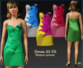 Sims 3 — 23 Dress FA Elegant pattern By Glamurita by Glamurita — 2 channels recolorable 3 colors included