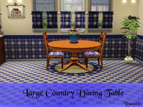 Sims 3 — Large Dining Country Table by lisa9999 — Dining country large round table. Lisa9999 TSRAA