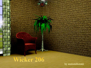Sims 3 — Wicker 206 by matomibotaki —  Nice wicker pattern in 2 light brown and dark brown colors, 3 channel, to find
