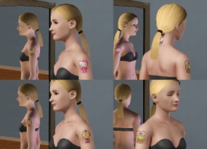 Sims 3 — Cute Tattoo set 1 by Alkaizer by Alkaizerth — If you are boring with the original tattoos in the game while