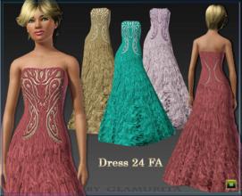 Sims 3 — 24 Dress FA  by Glamurita by Glamurita — 2 channels recolorable 3 colors included