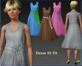 Sims 3 — 25 Dress FA  by Glamurita by Glamurita — 2 channels recolorable 3 colors included