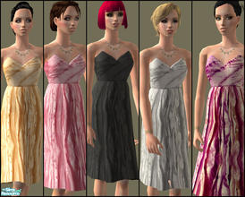 Sims 2 — SO_Collection_214 by Sophel21 — cocktail party dress in 7 colors. REQ. the Celebration Stuff Pack!