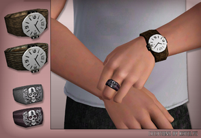Sims 3 — FS 43 Accessorize by katelys — New watch and ring for teen-elder men. Enjoy!